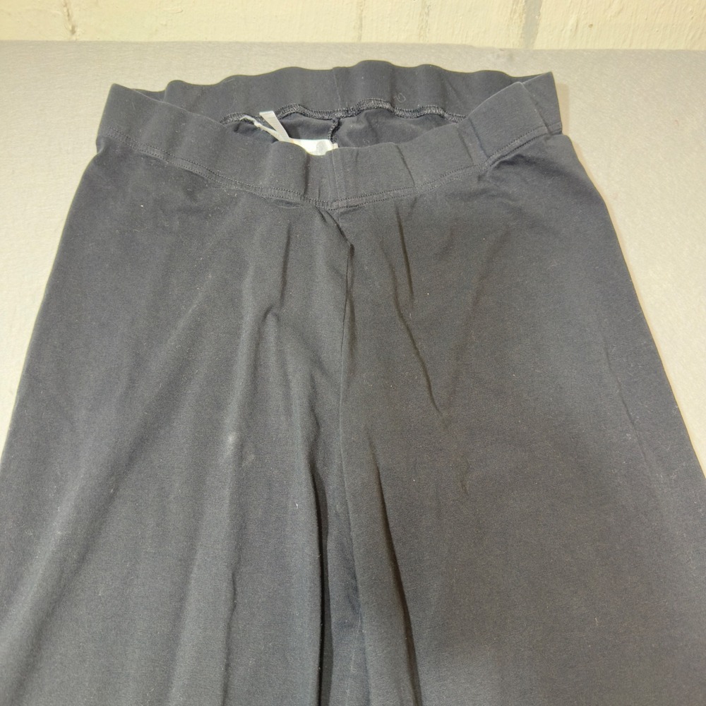 Old Navy Womens Wide Leg Jersey Pants Black Cotton Stretch Lounge Size L